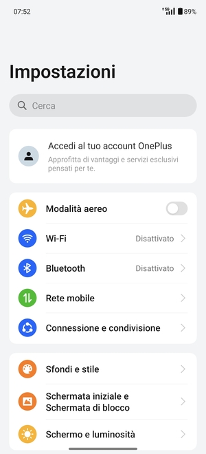 Seleziona Rete mobile