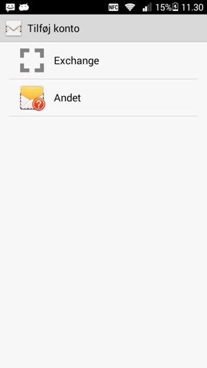 Vælg Exchange
