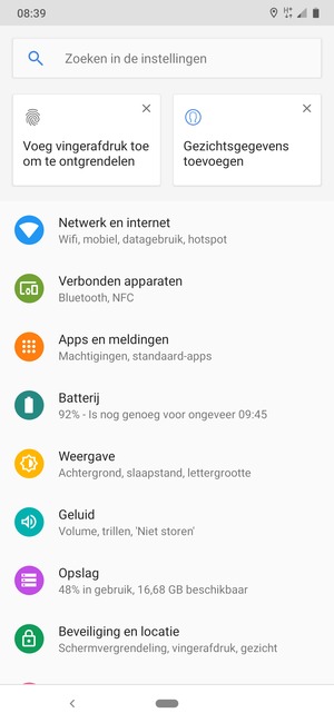 Selecteer Netwerk en internet