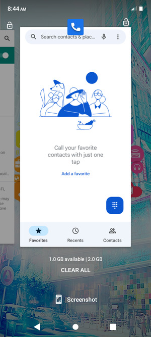 Select CLEAR ALL to close all running apps