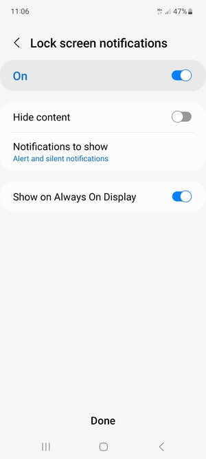 Select your preferred options and select Done