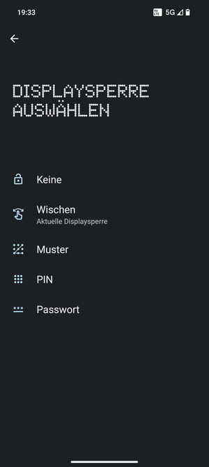 Wählen Sie Muster