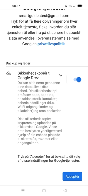 Vælg Acceptér