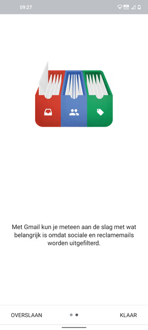 Selecteer KLAAR