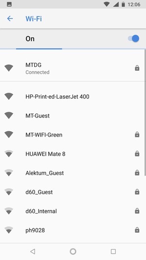 You are now connected to the Wi-Fi network