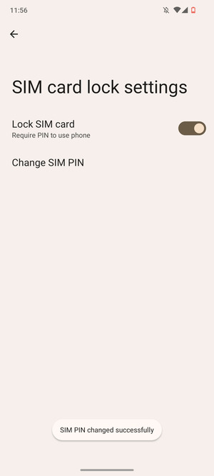 Your SIM PIN has been changed