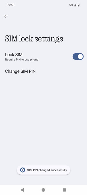 Your SIM PIN has been changed