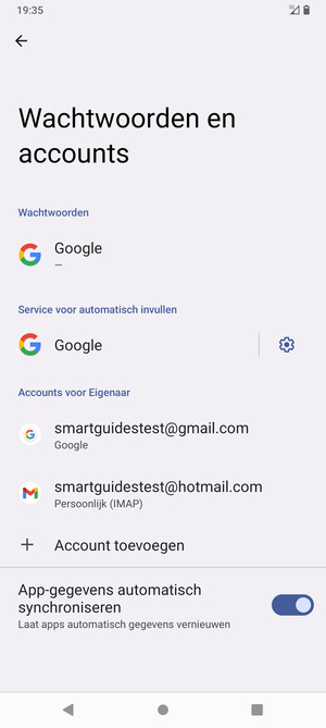 Selecteer uw Google-account