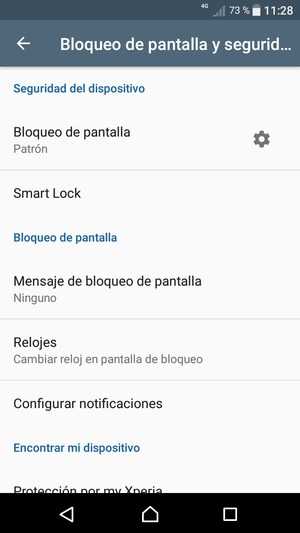 El teléfono ha sido asegurado con un bloqueo de pantalla