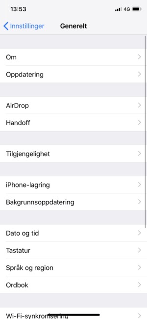 Velg Oppdatering
