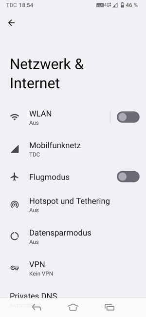 Wählen Sie Mobilfunknetz