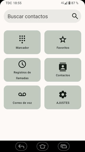 Seleccione Correo de voz