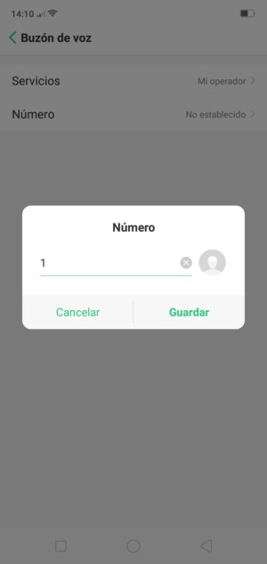 Introduzca el Número y seleccione ::Guardar