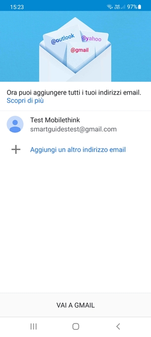Seleziona VAI A GMAIL