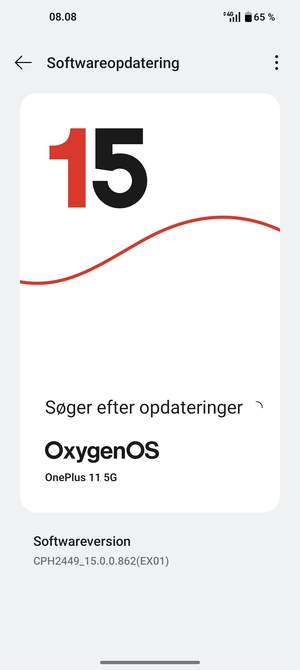 Afvent at søgningen er afsluttet