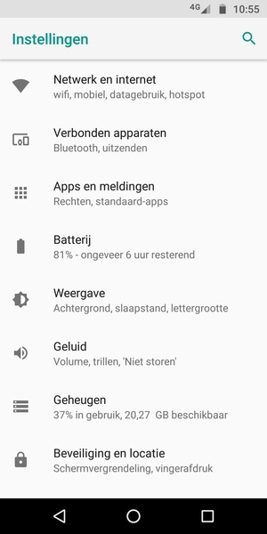 Selecteer Netwerk en internet