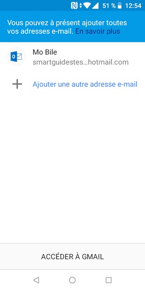 Sélectionnez ACCÉDER  À GMAIL