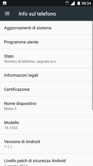 Seleziona Aggiornamenti di sistema