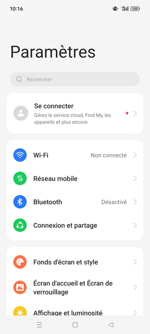 Sélectionnez Réseau mobile