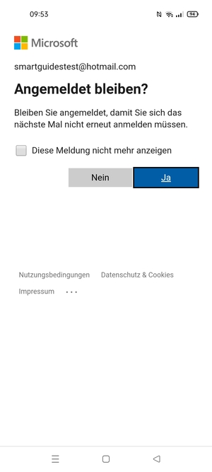 Wählen Sie die gewünschte Option