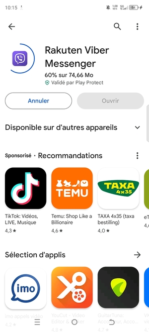 Veuillez attendre la fin de la procédure d'installation