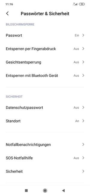 Ihr Handy ist jetzt mit einer Bildschirmsperre gesichert