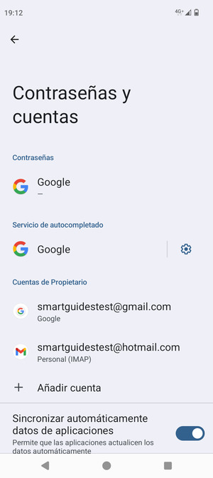Seleccione su cuenta Google