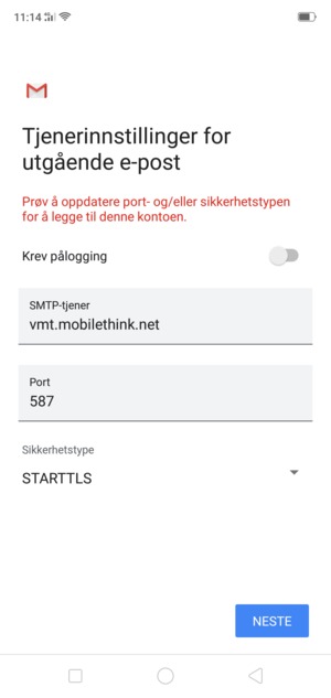 Velg Sikkerhetstype