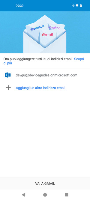 Seleziona VAI A GMAIL