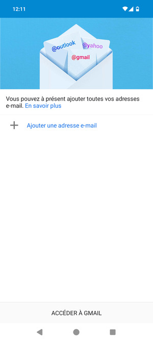 Sélectionnez Ajouter une adresse e-mail