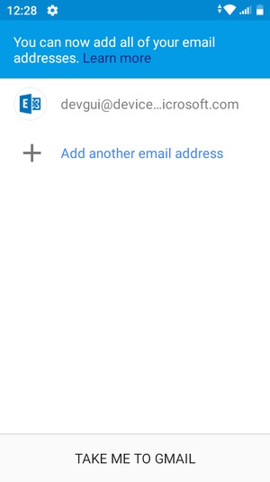 Select TAKE ME TO GMAIL