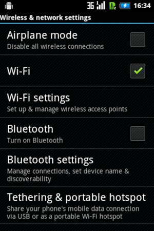 Select Wi-Fi