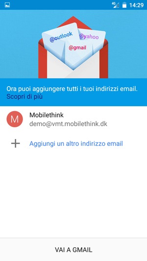 Seleziona VAI A GMAIL