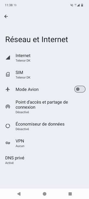 Sélectionnez SIM