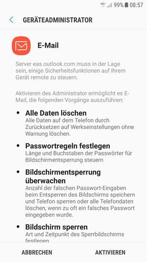 Wählen Sie AKTIVIEREN