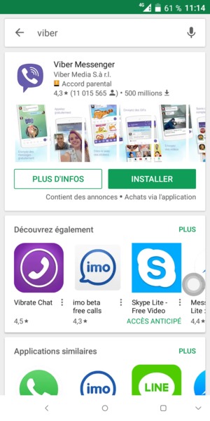 Sélectionnez l'appli