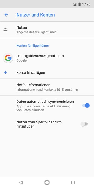 Wählen Sie Ihr Google Konto