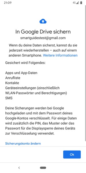 Wählen Sie OK