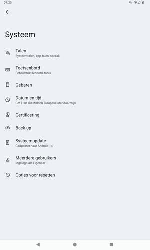 Selecteer Systeemupdate