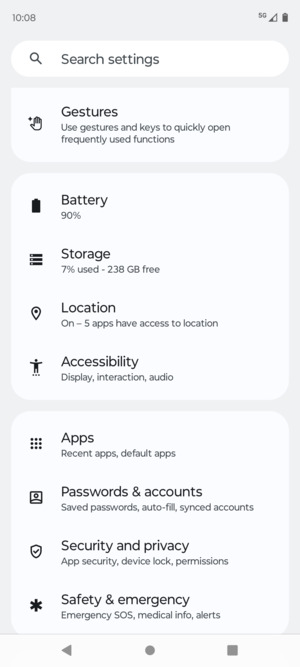 Scroll to and select Location