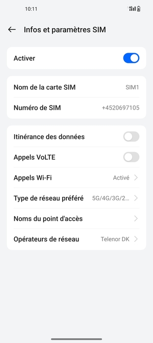 Pour changer de réseau en cas de problèmes de réseau, sélectionnez Opérateurs de réseau