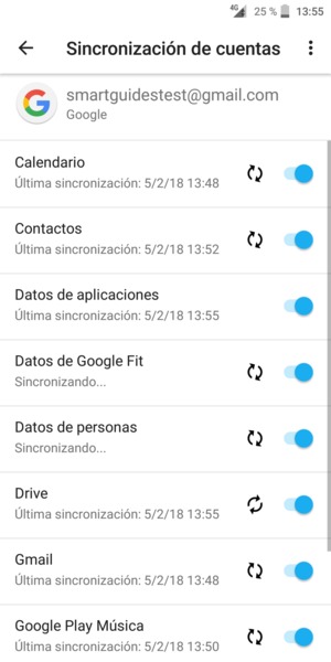 Su información será sincronizada