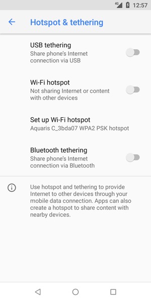 Select Set up Wi-Fi hotspot