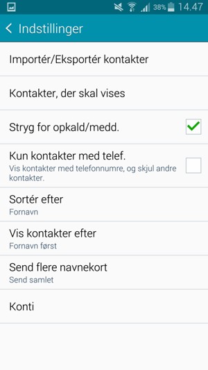 Vælg Importér/Eksportér kontakter