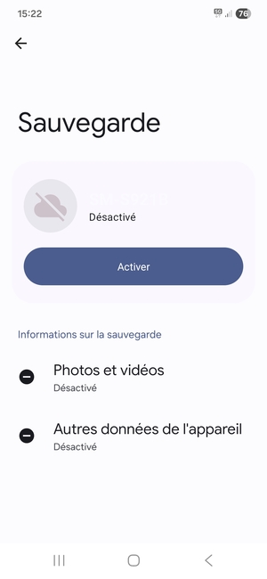 Sélectionnez Activer