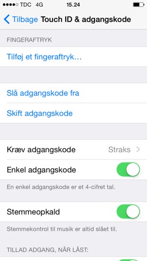 Vælg Skift adgangskode