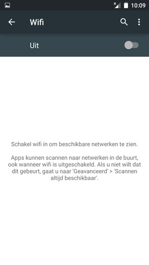 Schakel Wifi in