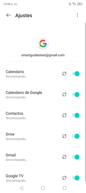 Su información será sincronizada
