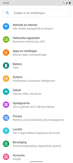 Selecteer Netwerk en internet