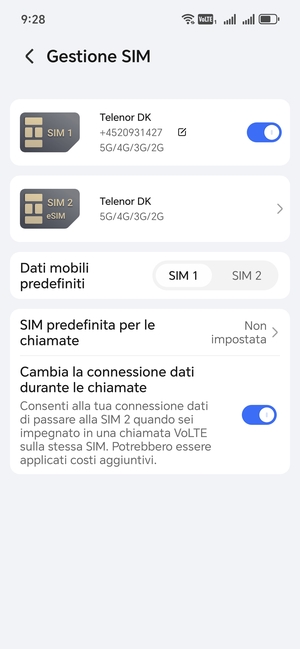 La tua eSIM è ora attivata